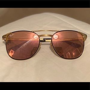 Ray Ban Gold Signets with Copper Flash Lenses